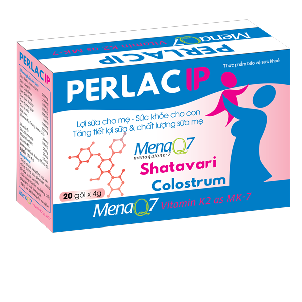 Perlac IP Cốm Lợi Sữa Giúp Tăng Tiết Sữa Mẹ, Thông Tắc Sữa Rất Hiệu Quả Và Bổ Sung Vitamin K2 Từ MenaQ7