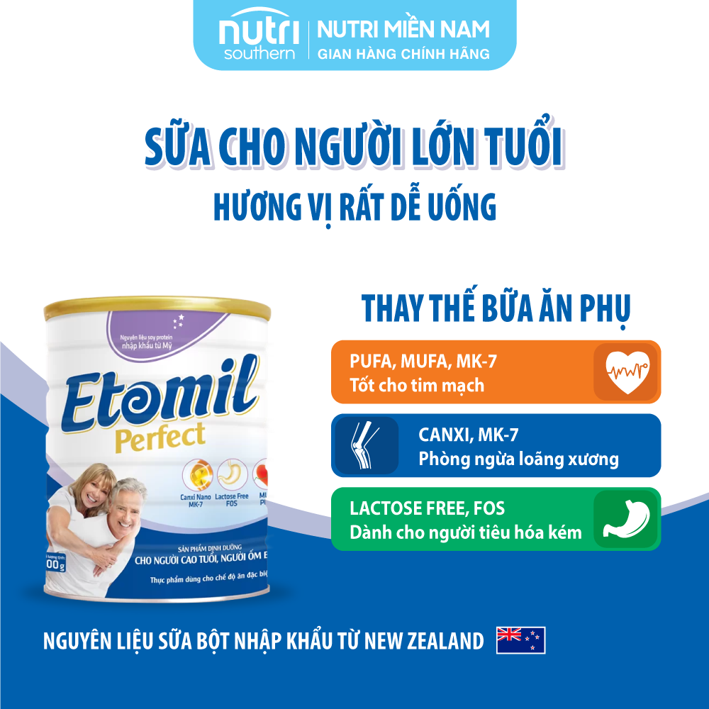 Sữa Etomil perfect cho người lớn tuổi