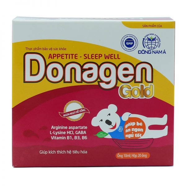 Donagen Gold giúp bổ sung các loại vitamin nhóm B, các acid amin Arginine và L-Lysine