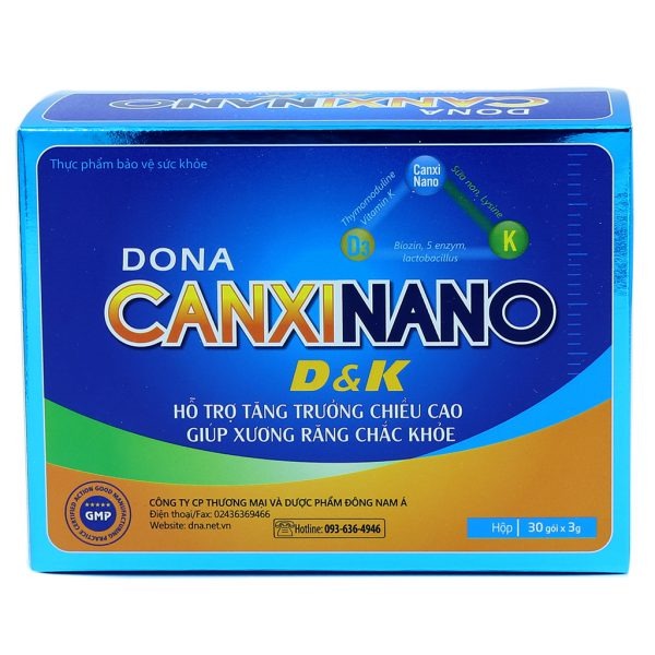 Donacanxi Nano D&K là sản phẩm dành cho trẻ bị tình trạng thiếu cân, suy dinh dưỡng, kém phát triển về chiều cao