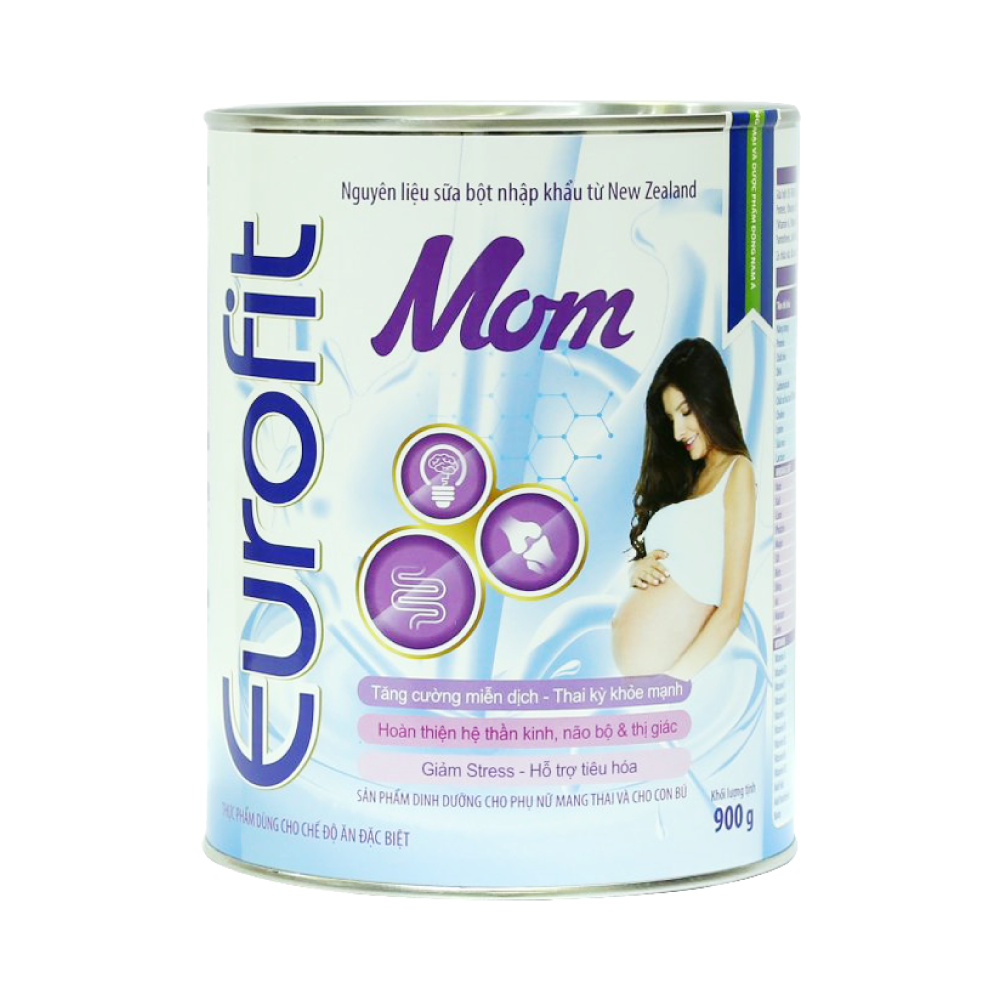 Sữa Bầu Eurofit Mom Dinh Dưỡng Thai Kỳ, Bổ Sung Dha Và Dĩnh Dưỡng Thiết Yếu Cho Mẹ Bầu (Hộp 900G)
